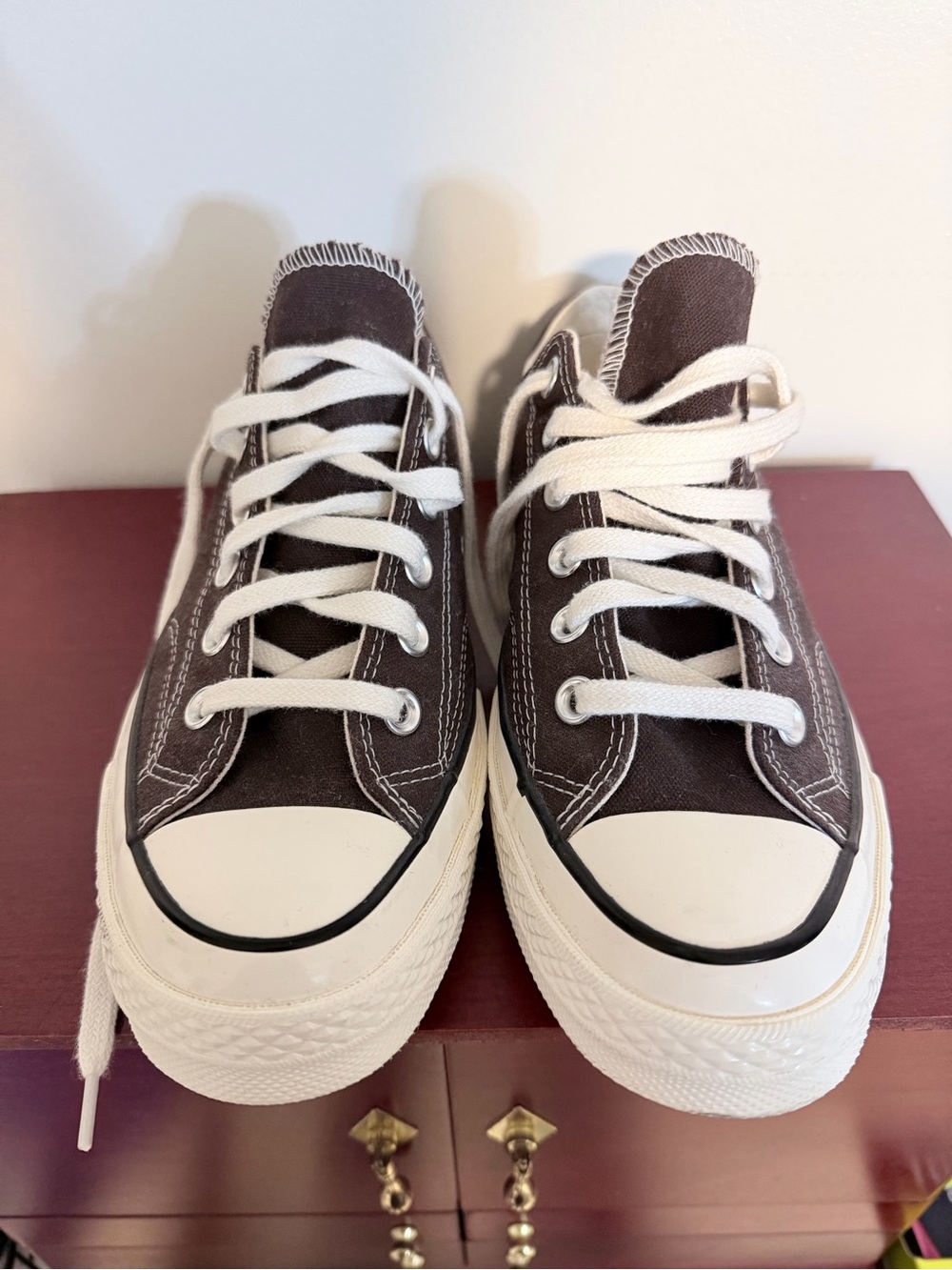 Converse brown 70s Canvas Low-Top Sneakers with White Trim